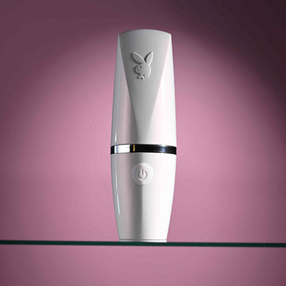 Playboy Pleasure GETAWAY - White/Purple 14.2 cm USB Rechargeable Tapping Stimulator