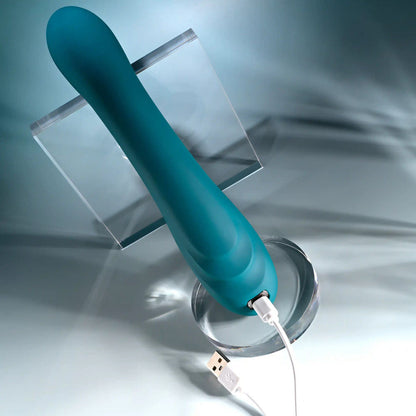 Playboy Pleasure AURELIE - Green 22.7 cm USB Rechargeable Vibrator with Internal Flicker