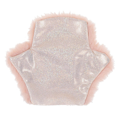 Sex & Mischief Peaches n CreaMe Spiked Sensory Glove - Peach Furry Glove with Metal Spikes