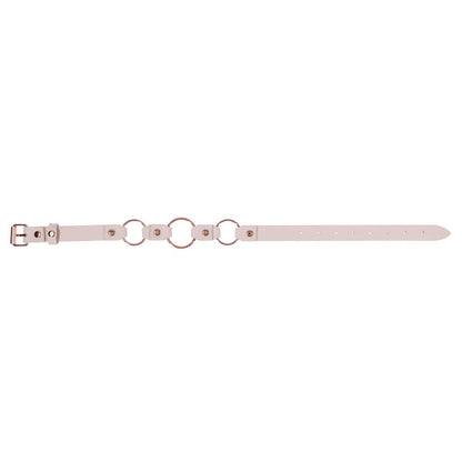 Sex & Mischief Peaches n CreaMe Ring Day Collar - Peach Bondage Collar