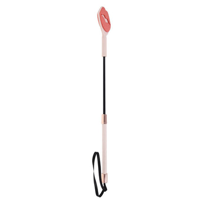 Sex & Mischief Peaches n CreaMe Kiss Crop - Peach Lip Tipped Crop Whip