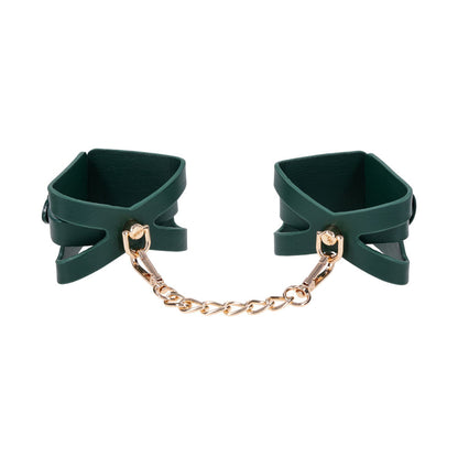 Sex & Mischief Indica Cutout Cuffs - Green/Gold Restraints