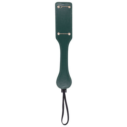 Sex & Mischief Indica Chain Impressions Paddle - Green/Gold Spanking Paddle