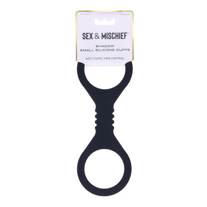 Sex & Mischief Shadow Small Silicone Cuffs - Black Small Restraints