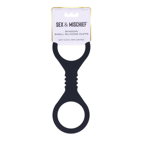 Sex & Mischief Shadow Small Silicone Cuffs - Black Small Restraints