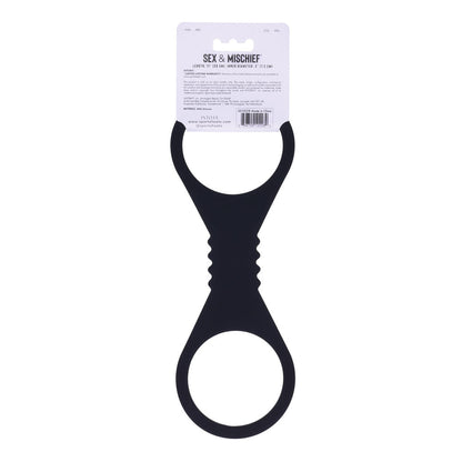 Sex & Mischief Shadow Large Silicone Cuffs - Black Large Restraints