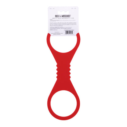 Sex & Mischief Amor Large Silicone Cuffs - Red Large Restraints