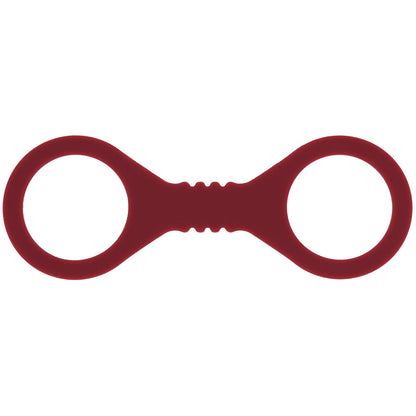 Sex & Mischief Enchanted Small Silicone Cuffs - Burgundy Small Restraints