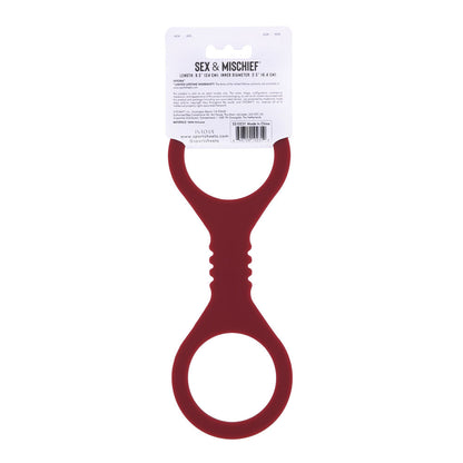 Sex & Mischief Enchanted Small Silicone Cuffs - Burgundy Small Restraints