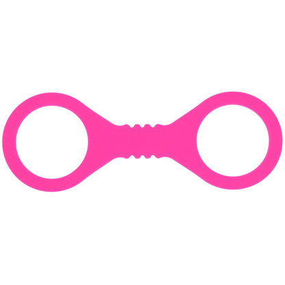 Sex & Mischief Small Hot Pink Silicone Cuffs - Hot Pink Small Restraints
