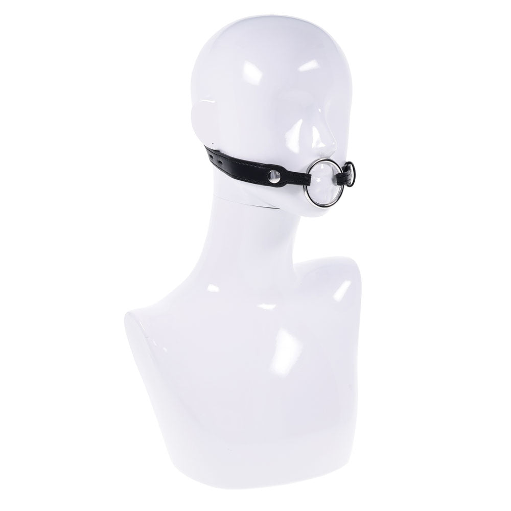 EDGE Interchangeable Ring Gag - Black Mouth Gag Restraint with 2 Interchangeable Pieces
