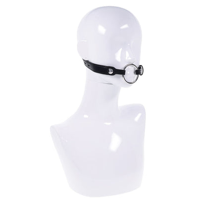 EDGE Interchangeable Ring Gag - Black Mouth Gag Restraint with 2 Interchangeable Pieces