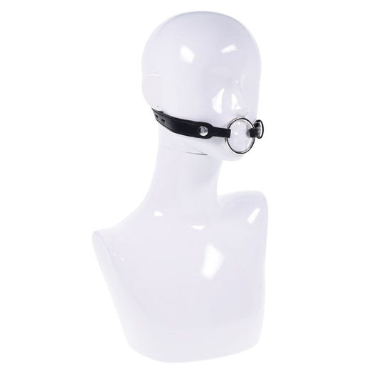 EDGE Interchangeable Ring Gag - Black Mouth Gag Restraint with 2 Interchangeable Pieces