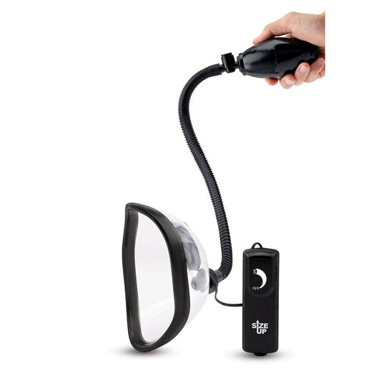 Size Up Vibrating Pussy Pump - Clear Vibrating Vagina Pump