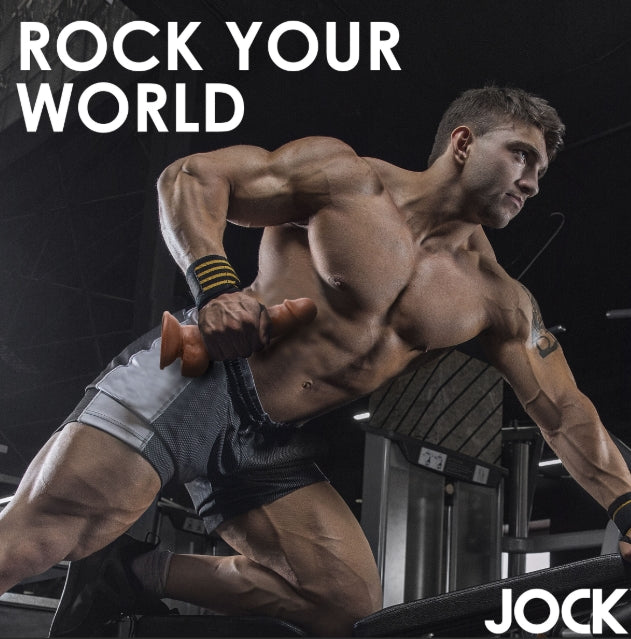Fantasy JOCK Weightlifting Wesley 7" Dark Dildo with Balls