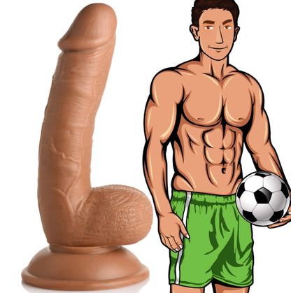 Fantasy JOCK Soccer Sam 7" Dark Dildo with Balls