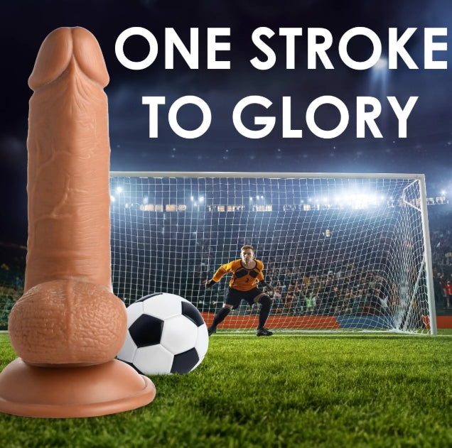 Fantasy JOCK Soccer Sam 7" Dark Dildo with Balls