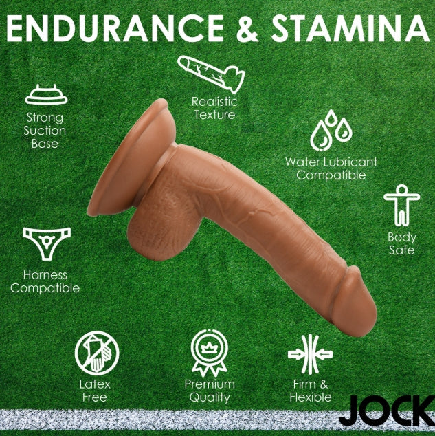 Fantasy JOCK Soccer Sam 7" Dark Dildo with Balls