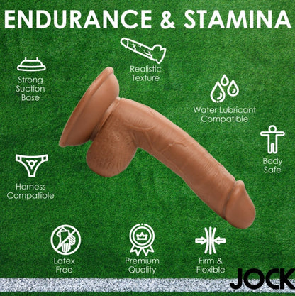 Fantasy JOCK Soccer Sam 7" Dark Dildo with Balls