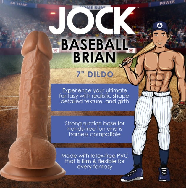 Fantasy JOCK Baseball Brian 7" Medium Dildo with Balls