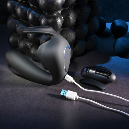 Zero Tolerance BALLIN OUT - Black USB Rechargeable Prostate Massager with Cock Ring and Wireless Remote