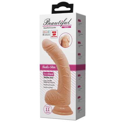 Beautiful Encounter Vibrating Alex 11'' G-Spot Curved with Suction Base Dildo