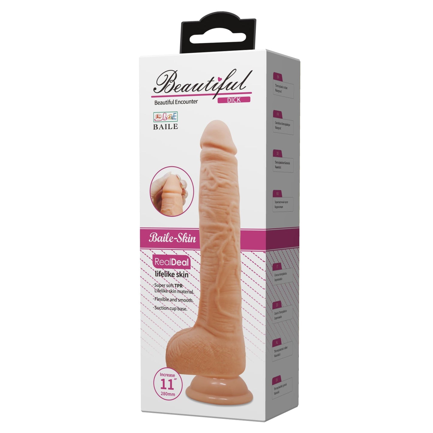 Beautiful Encounter Dick 11'' Straight with Suction Base  Dildo