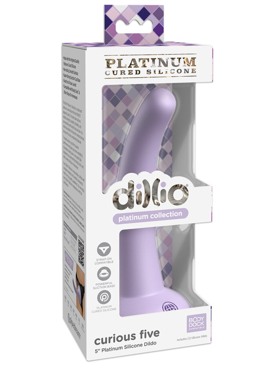 Dillio Platinum Curious Five 5in Purple Dildo