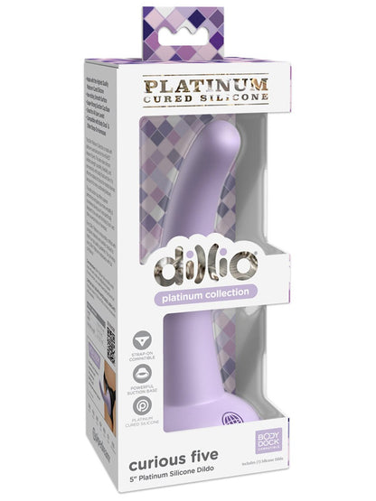 Dillio Platinum Curious Five 5in Purple Dildo