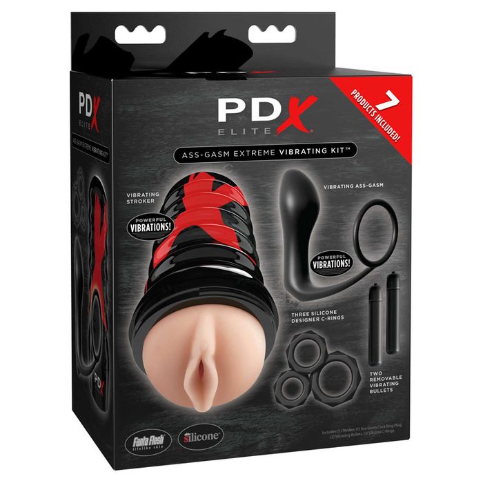 Pdx Elite Ass-Gasm Vibrating Kit