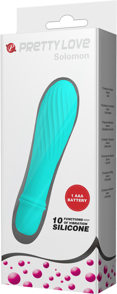 Pretty Love Solomon Silicone 10 Function Vibrator - Blue