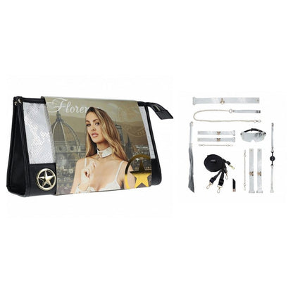OUCH! Florence Collection - Kit with Bag - White Bondage Set with Bag - 8 Piece Kit