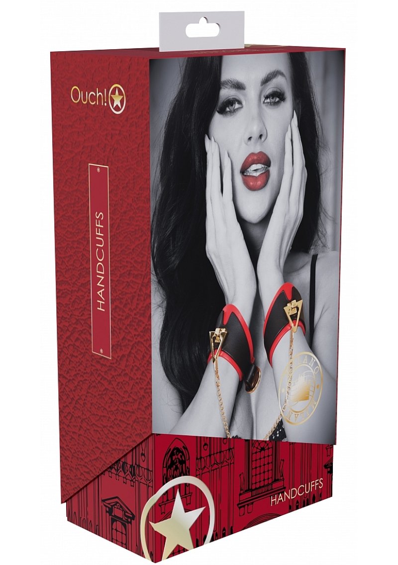 OUCH! Milan Collection - Handcuffs - Black/Red Restraints