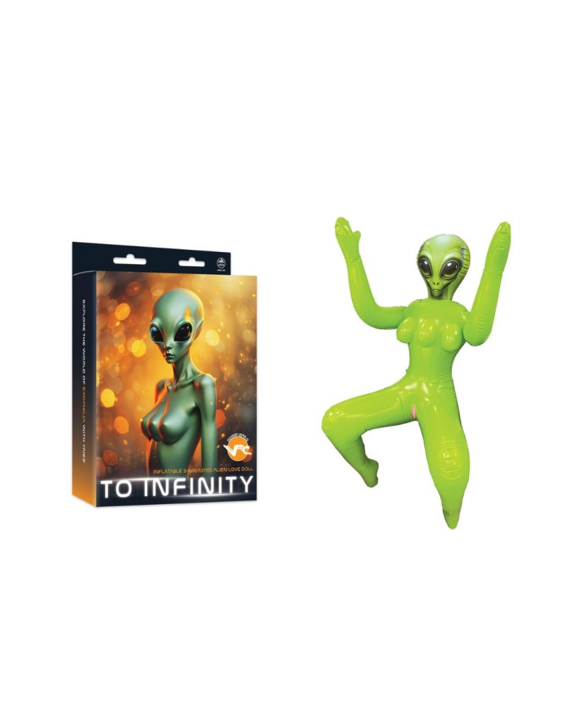 To Infinity - Green Inflatable Squatting Alien Love Doll