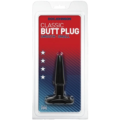 Classic Butt Plug - Black 11.5 cm (4.5'') Small Smooth Butt Plug