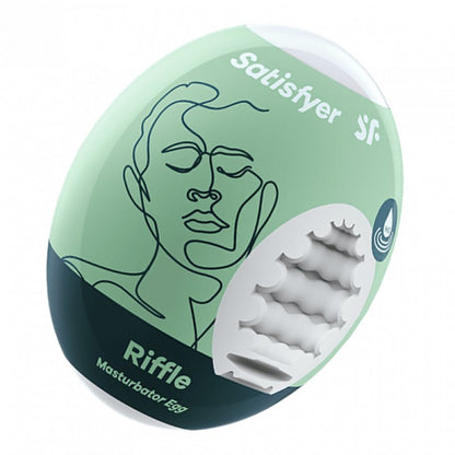 Satisfyer Masturbator Egg - Riffle - White Stroker Sleeve