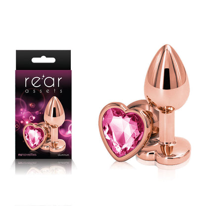 Rear Assets Rose Gold Heart Small Pink Gem