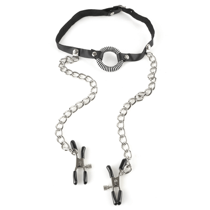 Fetish Fantasy O-Ring Gag Nipple Clamps