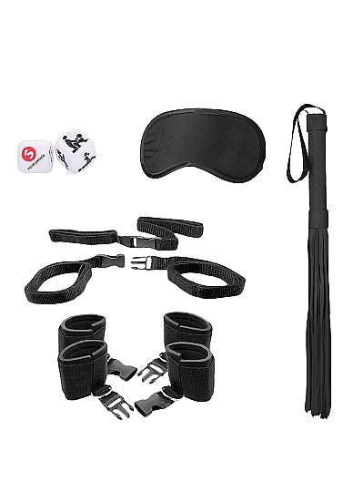 Ouch Black & White Bed Post Bindings Restraint Kit