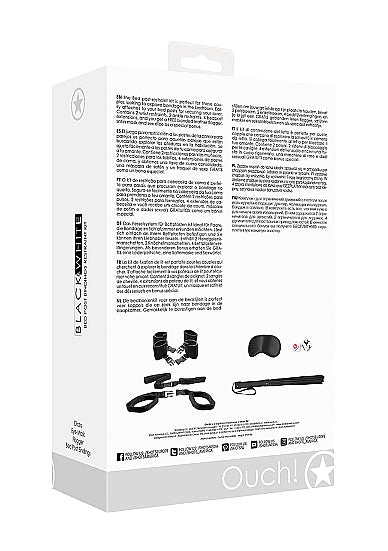 Ouch Black & White Bed Post Bindings Restraint Kit