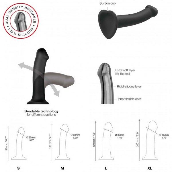 Strap On Me Dual Density Dildo Purple Medium