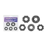 Hardcore Powerful Set Cock Rings - Set of 5 - Smoke Cock Rings - Set of 5