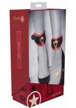 OUCH! Milan Collection - Leg Cuffs - Black/Red Restraints