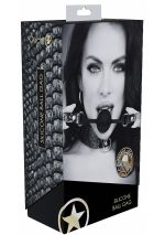 OUCH! Florence Collection - Silicone Ball Gag - Black Breathable Mouth Restraint